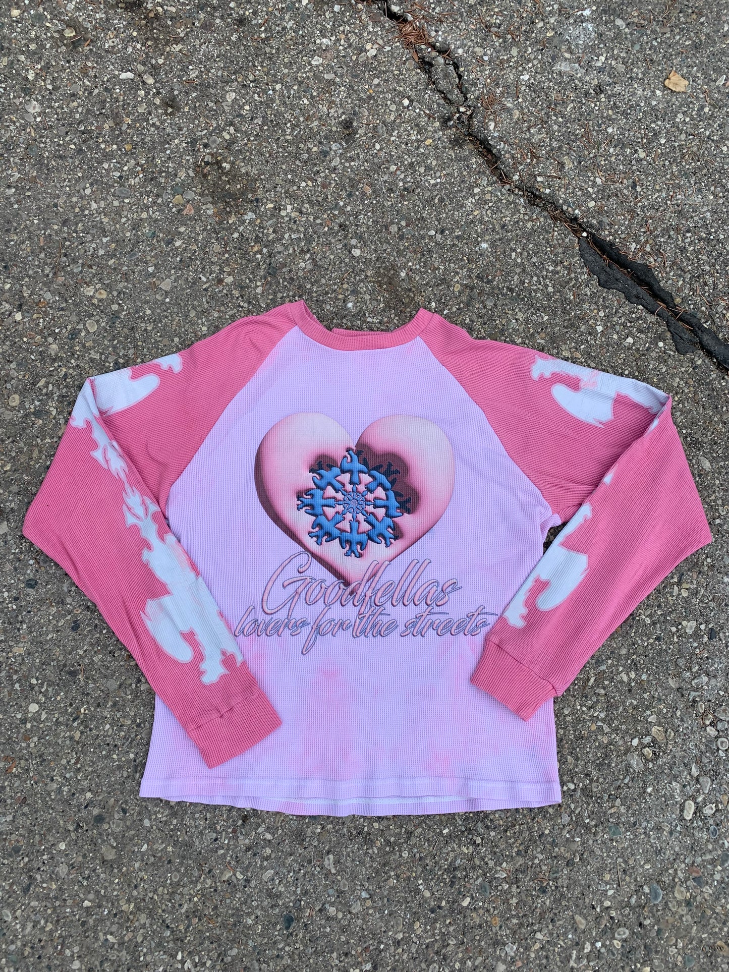 GOODFELLAS LOVERS FOR THE STREET ACID WASH PINK LONGSLEEVE