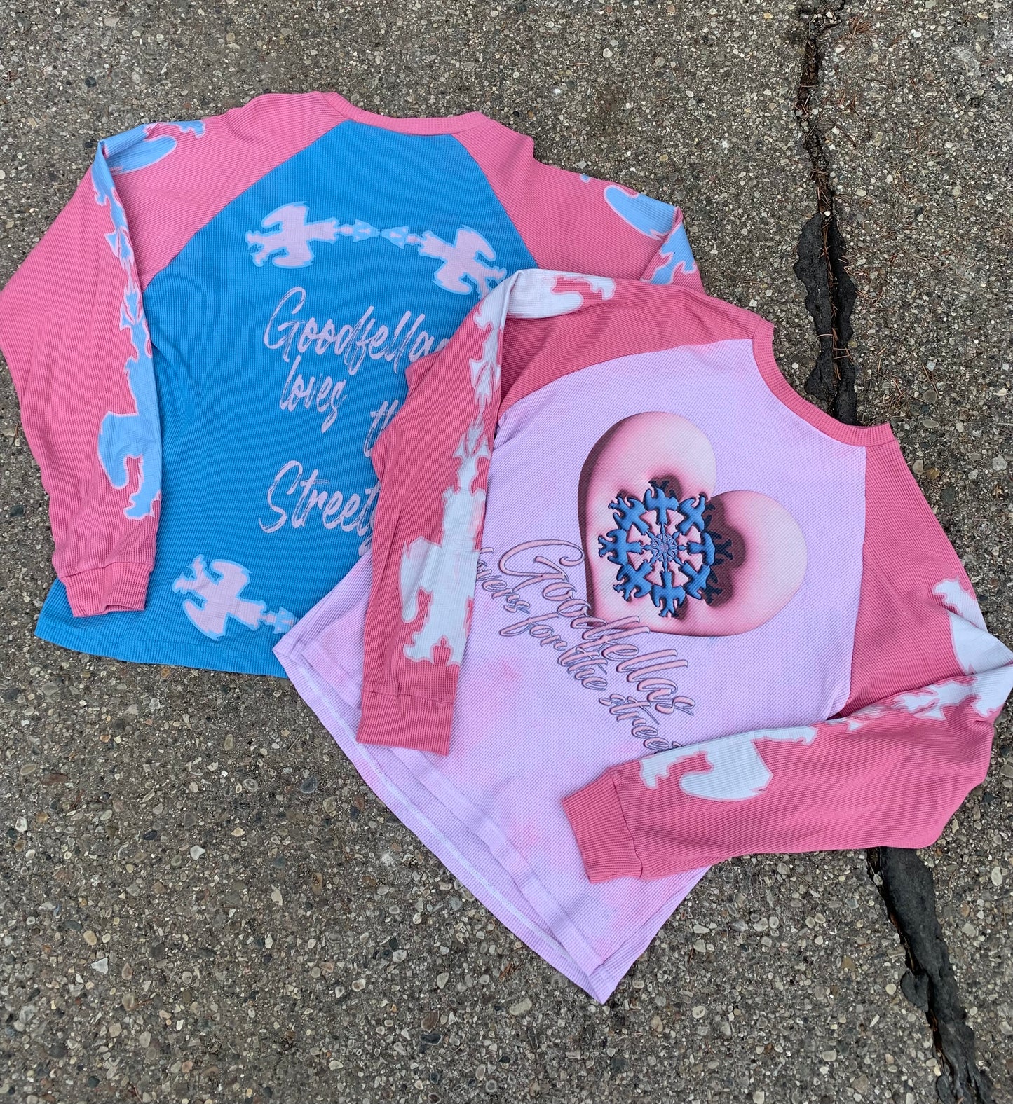 GOODFELLAS LOVERS FOR THE STREET LONGSLEEVE BABY BLUE & PINK